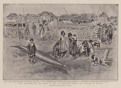 Du Klondyke à la côte par la route de Saint-Michel, le village de Nulato - Charles Edwin Fripp